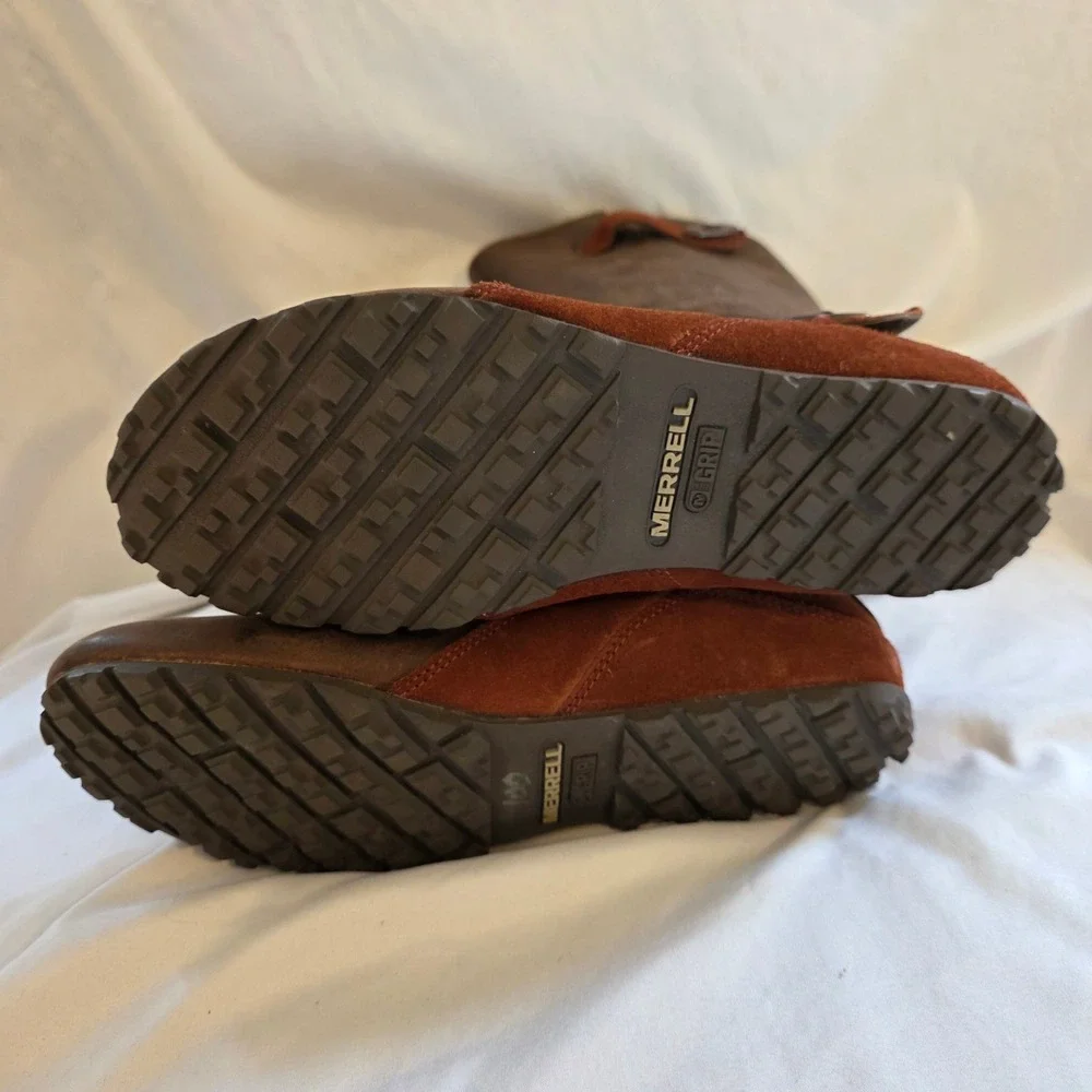 Merrell Womens Haven Autumn Cinammon Boots Size 7.5 Leather Suede Waterproof
